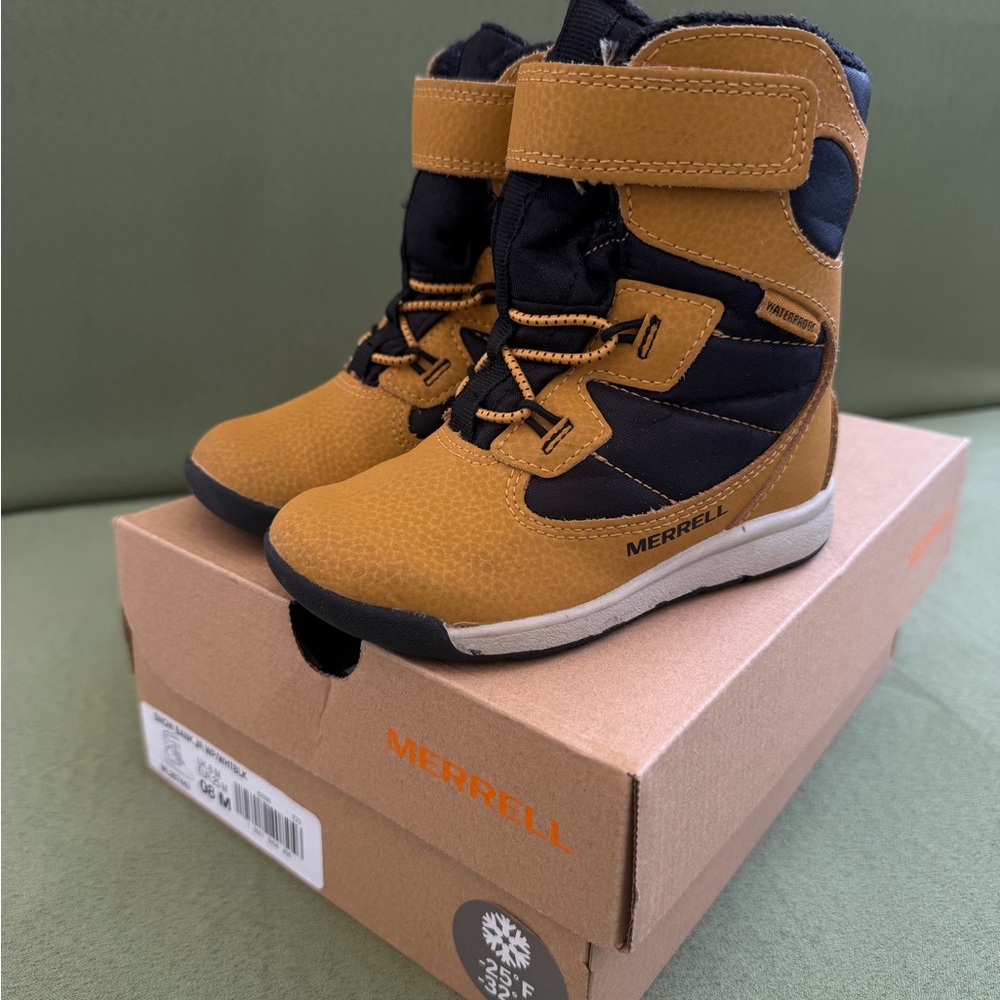 Merrell Kids' Brown and Black Adventure Boots